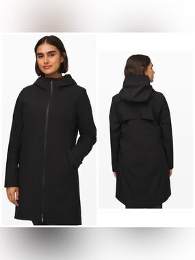 NWOT Lululemon Black Rain Rebel Jacket Size 4